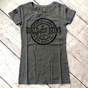 Girls with Guns Gray T-Shirt
